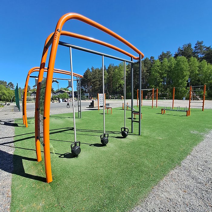 Vy över Skälby utegym