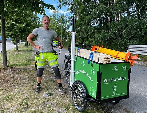 Lådcykel med texten 